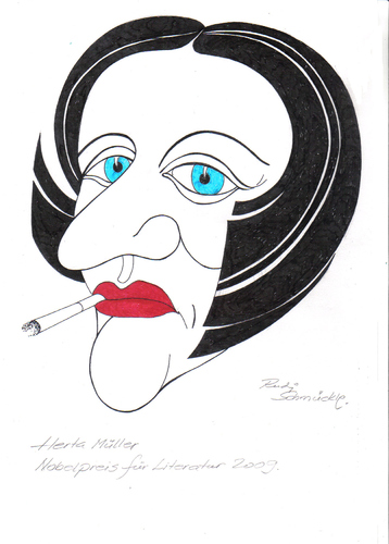 Cartoon: herta mueller (medium) by ruditoons tagged literatur