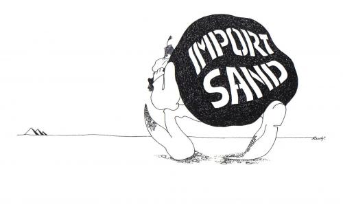 Cartoon: import sand (medium) by ruditoons tagged umwelt,