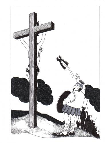 Cartoon: inri (medium) by ruditoons tagged kreuz,
