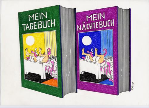 Cartoon: ohne titel (medium) by ruditoons tagged buch