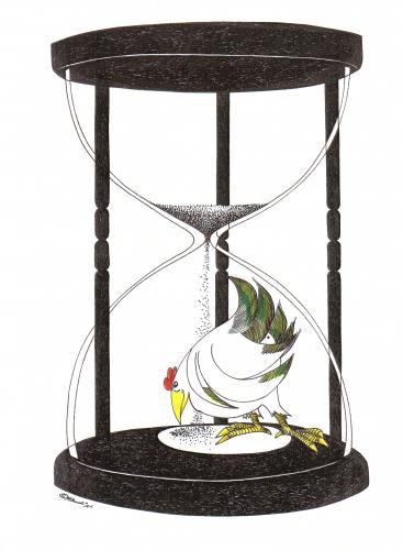 Cartoon: sanduhr 1 (medium) by ruditoons tagged zeit,