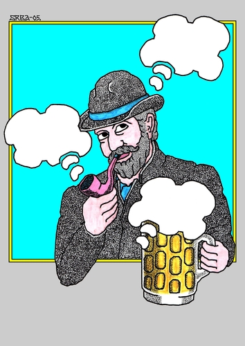 Cartoon: Bohemian Clouds (medium) by srba tagged beer,oktoberfest,bohemian,clouds