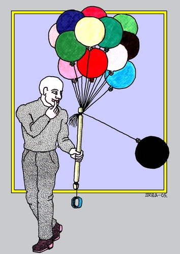 Cartoon: Intolerance - black sheep (medium) by srba tagged balloons,colors,racism,intolerance