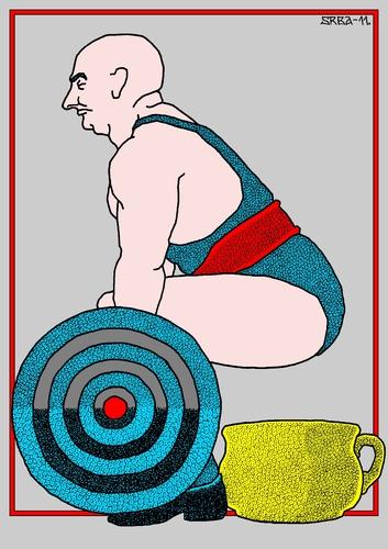 Cartoon: Just in Case (medium) by srba tagged weightlifting,olympic,game,sport,pisspot