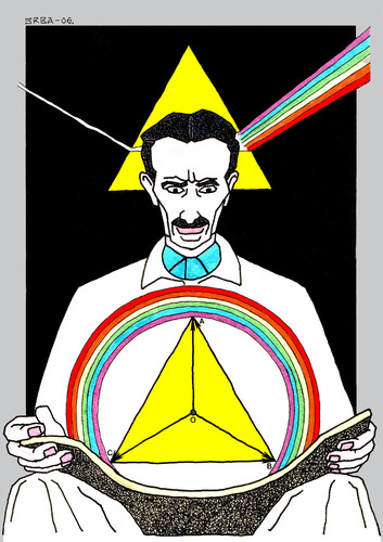 Cartoon: Nikola Tesla (medium) by srba tagged inventions,electricity,tesla,nikola