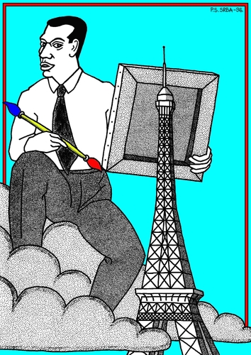 Cartoon: Sava Sumanovic (medium) by srba tagged paris,painting,sumanovic