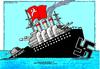 Cartoon: 20th century (small) by srba tagged century,shipwreck,ideologies,history,communism,fascism,war