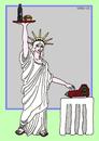 Cartoon: Breakfast in America (small) by srba tagged statue of liberty america breakfast fast food