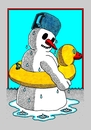 Cartoon: Happy Snowman (small) by srba tagged climate,warming,snowman