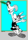 Cartoon: Peacemaker (small) by srba tagged asterix,peace,rooster