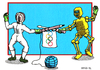 Cartoon: The Spirit and Technology (small) by srba tagged fencing,robots,olympic,games,flag,sport