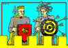 Cartoon: World Fools Day (small) by srba tagged april,fools,king,target,arrows