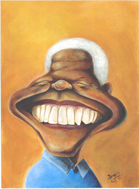 Cartoon: Nelson Mandela (medium) by dimaz_restivo tagged mandela,nelson