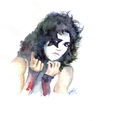 Cartoon: PAUL STANLEY (medium) by dimaz_restivo tagged paul,stanley,kiss