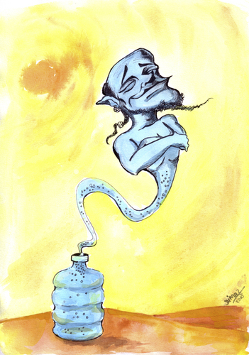 Cartoon: water (medium) by dimaz_restivo tagged irancartoon