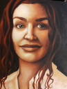 Cartoon: Oil on canvas (small) by dimaz_restivo tagged woman