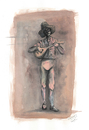 Cartoon: Troubadour (small) by dimaz_restivo tagged music