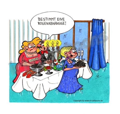 Cartoon: Das perfekte Dinner (medium) by irlcartoons tagged dinner,abendessen,essen,rogen,drogen,wortwitz,irlcartoons,humor,staatsbankett,ernährung,gesellschaft,festessen,gast,gastgeber,mahlzeit,nahrung,eier,meerestiere,fischeier,rauschmittel
