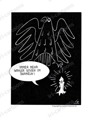 Cartoon: Energiesparmodus (medium) by irlcartoons tagged energiesparmodus,energie,wahlen,strom,demokratie,regierung,parteien,wahlrecht,wähler,bundestag,wahlkreis,wahlergebnisse,politik