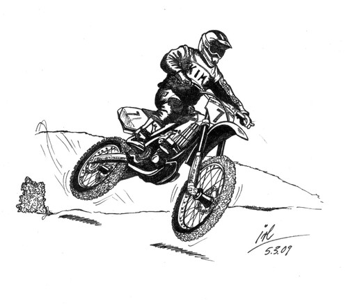 Cartoon: Motocross (medium) by irlcartoons tagged gift,horror,sprunghügel,startnummer,start,motocrossbekleidung,protektoren,geschwindigkeit,reifen,zylinder,schaltung,kupplungszug,helm,ktm,kawasaki,suzuki,yamaha,rennstrecke,wm,motorrad,enduro,gelände,rennen,msc,motorsport,motocross