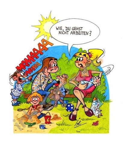 Cartoon: Müttergespräche (medium) by irlcartoons tagged mütter,spielplatz,kindersegen,arbeit,kinder,alltag,kinderbetreuung,karriere,alleinerziehend,job,stellenmarkt,spielplatztreff,elternzeit,gespräche,unverständnis