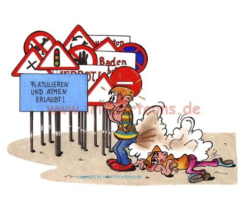 Cartoon: Schilderwald (medium) by irlcartoons tagged verbot,schilder,deutschland,vorschriften,verkehrszeichen,autofahrer,verbotsschild,kraftfahrzeug,gefahr,warnung,gebot,verhaltensregel,information,fahrschule,straßenverkehr