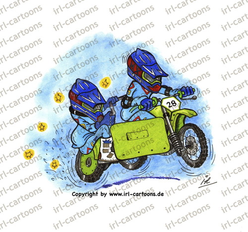 Cartoon: Sidecar (medium) by irlcartoons tagged sidecar,motocross,enduro,adrenalin,motorsport,sport,extremsport,dreck,motorsportclub,verein,lauf,weltmeisterschaftslauf,dreirad,hobby,profi,favoriten,sieger,erster,gewinner,start,ziel