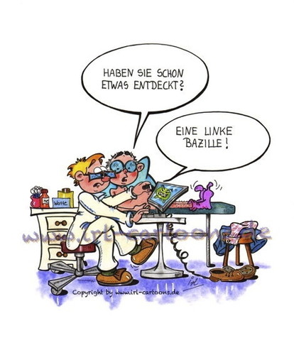 Cartoon: Ultraschall (medium) by irlcartoons tagged psychologie,ultraschall,arzt,praxis,bazille,hinterlistig,heimtückisch,medizin,gesundheit,charaktereigenschaft,lügner