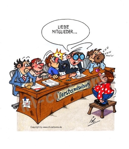 Cartoon: Verein (medium) by irlcartoons tagged verein,vorstandschaft,mitglieder,vereinsmitglieder,regeln,pflichten,nachwuchssorgen,nachfolger,arbeitsstunden,mitgliederversammlung,versammlung,kassenwart,vorstand,pressewart,aufgaben,kasse,einnahmen,mitgliederzahl,sportverein,beitrag