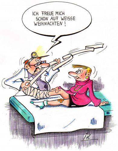 Cartoon: weiße Weihnachten (medium) by irlcartoons tagged unfallra,geld,unfallgefahr,gefahr,patienten,patient,krank,gips,gesund,gesundheit,medizin,krankenhaus,praxisgebühr,praxis,doktor,arzt,beinbruch,unfall,schnee,gesundheitsreform,rutschgefahr,rutschen,glätte,glatteis,eis,winter,christmas,weihnacht,weihnachten