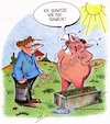 Cartoon: Hitzewelle (small) by irlcartoons tagged hitzewelle,sommer,schwein,schwitzen,bauer,hitze,wetter,rekordjahr,trockenheit,temperatur,klimawandel,hochdruckgebiet,europa,warmluft,dürre,juli,august,sau,sonne,sonnenschein