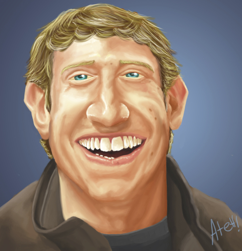 Cartoon: zuckerbook (medium) by ateh tagged zuckerbook