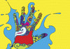 Cartoon: hand (small) by caro tagged hand,colours