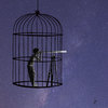 Cartoon: spyglass (small) by german ferrero tagged spyglass,cage,german,ferrero,catalejo,jaula