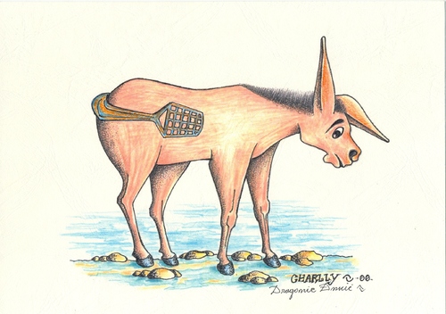 Cartoon: donkey (medium) by charlly tagged donkey
