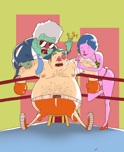 Cartoon: Boxe (medium) by MonitoMan tagged boxe