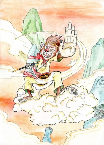 Cartoon: Son wu kong (medium) by MonitoMan tagged goku