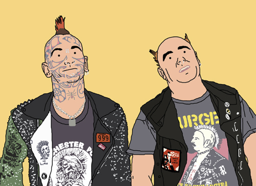 Cartoon: Punks (medium) by bernieblac tagged punks