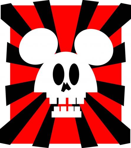 Cartoon: mickey skull (medium) by markcrossey tagged mickey,mouse,skull