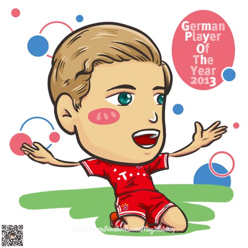 Cartoon: Bastian Schweinsteiger (medium) by TiNG tagged schweinsteiger,bastian,fcbayern