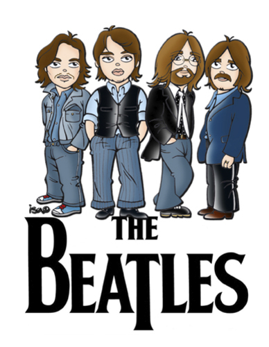 Cartoon: The Beatles (medium) by isacomics tagged caricature,music,comics,isa,isacomics