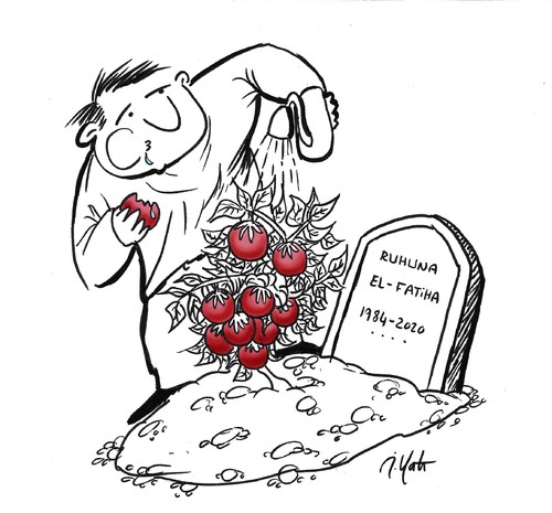 Cartoon: 100 (medium) by ilker yati tagged mezar
