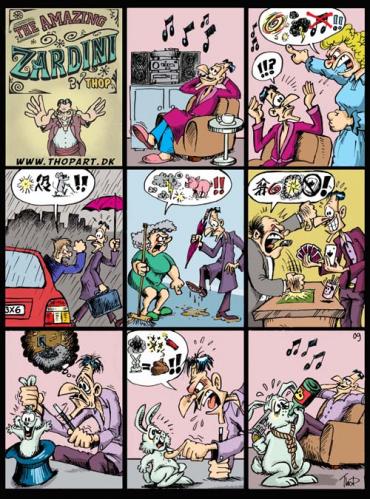 Cartoon: Zardini 09 (medium) by thopman tagged magic,rabbit,magician,humor,suicide