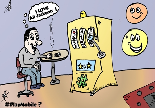 Cartoon: Consistent online pokies winner (medium) by aceart tagged slots,pokies,pokie,win,mobile,ipad,android,cartoon,tutorial,expert,gaming,advice,tip,tips,alljackpots,jackpot,comic,webcomic,player,play