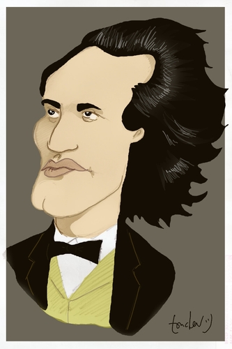 Cartoon: Eminescu (medium) by Bravemaina tagged romanian,poet,eminescu