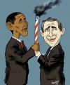Cartoon: US Presidency Relay (small) by Bravemaina tagged usa,president,george,bush,barack,obama