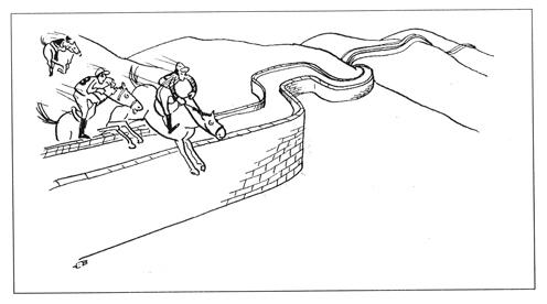 Cartoon: Chinese Wall (medium) by Mihail tagged chinese,wall,olympics,