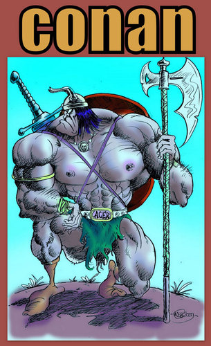 Cartoon: conan comics color (medium) by aceratur tagged conan,comics,color