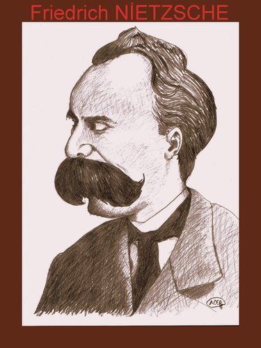 Cartoon: Friedrich nietzsche (medium) by aceratur tagged friedrich,nietzsche