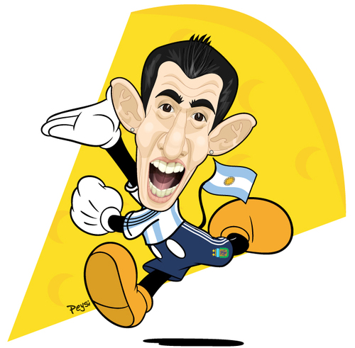 Cartoon: Di Maria (medium) by ELPEYSI tagged dimaria,albiceleste,mouse,raton,argentina